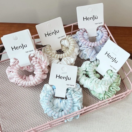 Korean-style high-end, simple small intestine hair tie, ponytail tie, versatile telephone line hair tie Korean-style high-end, simple small intestine hair tie, ponytail tie, versatile telephone line hair tie